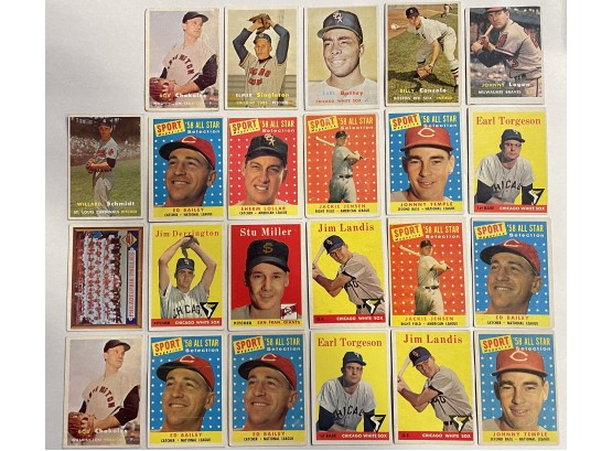 Huge Lot Of Vintage 1950s Baseball Cards (5)