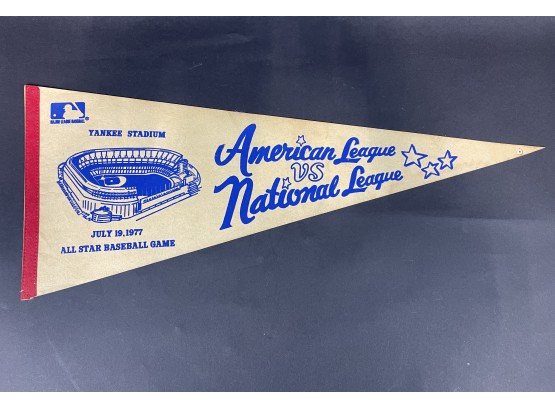 1977 All Star Game Pennant Baseball