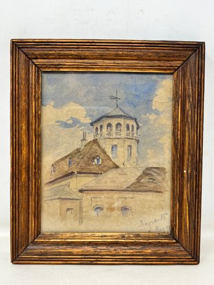 Antique Signed Watercolor