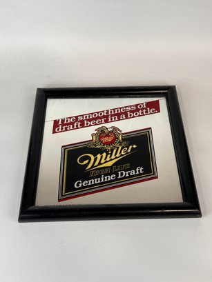 Vintage Miller Draft Bar Mirror