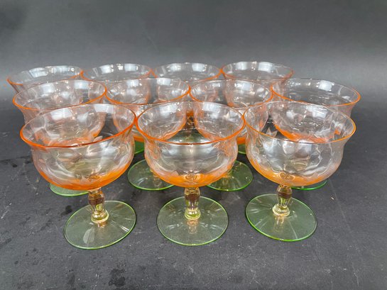 Collection Of Watermelon Depression Glasses