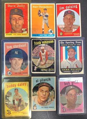 Estate Fresh 1959 Topps Baseball Card Lot W/ Frank Robinson