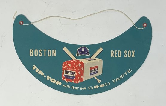 1954 Tip Top Bread Boston Red Sox Paper Advertising Hanger
