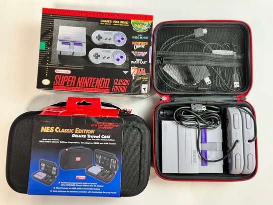 Super NES Classic Edition With Carry Case And Original Box