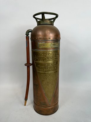 Antique Kidde Anti Freeze Copper Fire Extinguisher