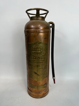 Antique Quick Aid Soda Acid Copper Fire Extinguisher