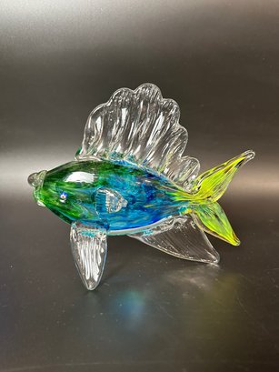 Murano Glass Colorful Fish Statue