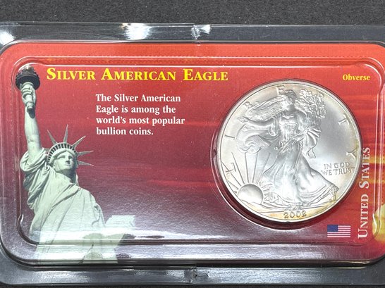 2002 Uncirculated Silver American Eagle Walking Liberty Silver Dollar