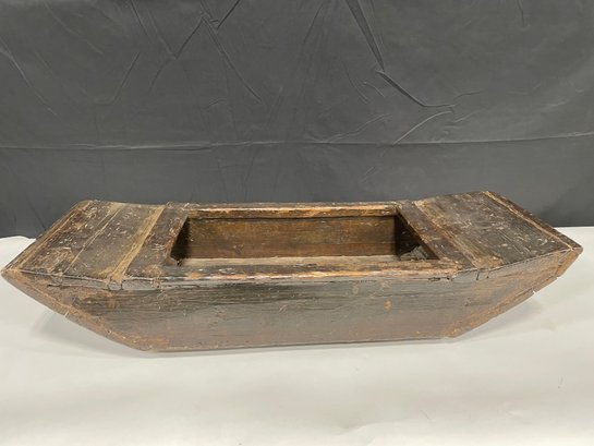 Large Wooden Trencher Bowl