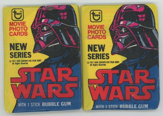 Lot Of (2) Unopened 1977 Topps Star Wars 2nd Series Wax Packs!