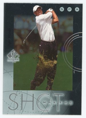 2001 SP Authentic Shot Makers Tiger Woods Rookie Insert