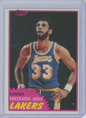 1981 Topps Kareem Abdul Jabbar