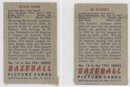 Lot Of (2) 1951 Bowman Baseball Cards Ed Stanky And Al Dark