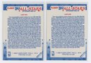 Lot Of (2) 1989 Fleer All Star Stickers Larry Bird