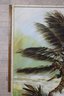 HUGE! Oil Painting Of Palm Tree TIKI Decor Great