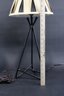 Pair Of Mid Century Frederic Weinberg Black Wrought Iron Table Lamps 1950s