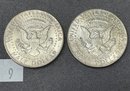 Pair Of Silver Kennedy Half Dollars (9)