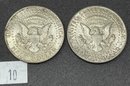 Pair Of Kennedy Silver Half Dollars (10)