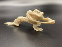 Carved Bone Frog Figure Great Detail