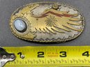 Native American Sterling Silver Belt Buckle Signed PVH 1988