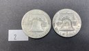 Pair Of Silver Ben Franklin Half Dollars (2)