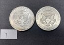 Pair Of Silver Kennedy Half Dollars (1)