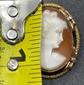 Vintage Gold Fill Cameo Brooch Pin Carved