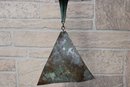 Paolo Soleri Arcosanti Sculptural Brutalist Large Bronze Bell Wind Chime With Verdigris Patina