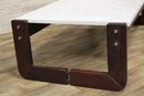Rosewood & Marble Coffee Table By Percival Lafer