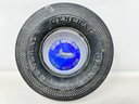 Vintage Tire Advertising Ashtray With Glass