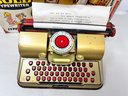 Vintage Berwin Gold Typewriter - In Original Box - As Is