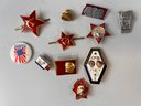 Group Of Vintage Soviet Pins
