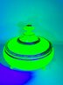 Antique Uranium Glass Covered Candy Dish - See Photos For Blacklight Test!!!