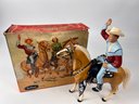 Original Hartland Roy Rogers & Trigger Horse Statue Figurine Saddle & Cowboy Hat With Box