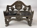 Antique Pewter Inkwell