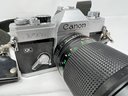 Vintage Canon FT-b QL With Large Canon FD 200mm Focal Lens