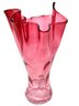 Cranberry Handkerchief Vase