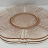 Pair Of Pink Depression Glass Serving Plates