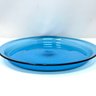 Large Vintage Blue Glass Tray Plate