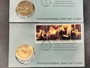 Lot Of 3 Bi-centennial First Day Covers W/ Coins
