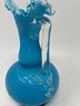 Victorian Blue Glass Stourbridge Overlay Vase