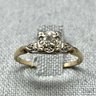 Vintage Diamond Engagement Style 14k Yellow And White Gold Ring 8.5