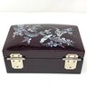 Lacquered Jewelry Box With Mother Of Pearl Inlay And Turtle Closure