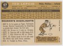 1960 Topps Ted Lepcio Signed