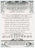 2007 Topps Moments& Milestones Mickey Mantle #/150