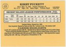1985 Donruss Kirby Puckett Rookie