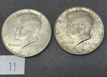 Pair Of Kennedy Silver Half Dollars (11)