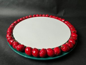 Vintage Kitsch Strawberry Cake Plate