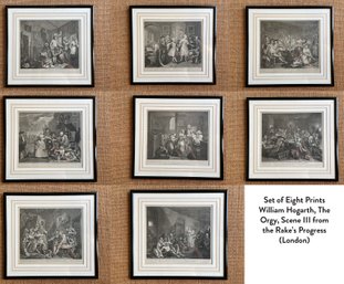 William Hogarth, The Orgy, Scene III From The Rakes Progress (London) Set Of Eight Prints