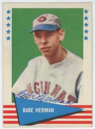 1961 Fleer Babe Herman Signed